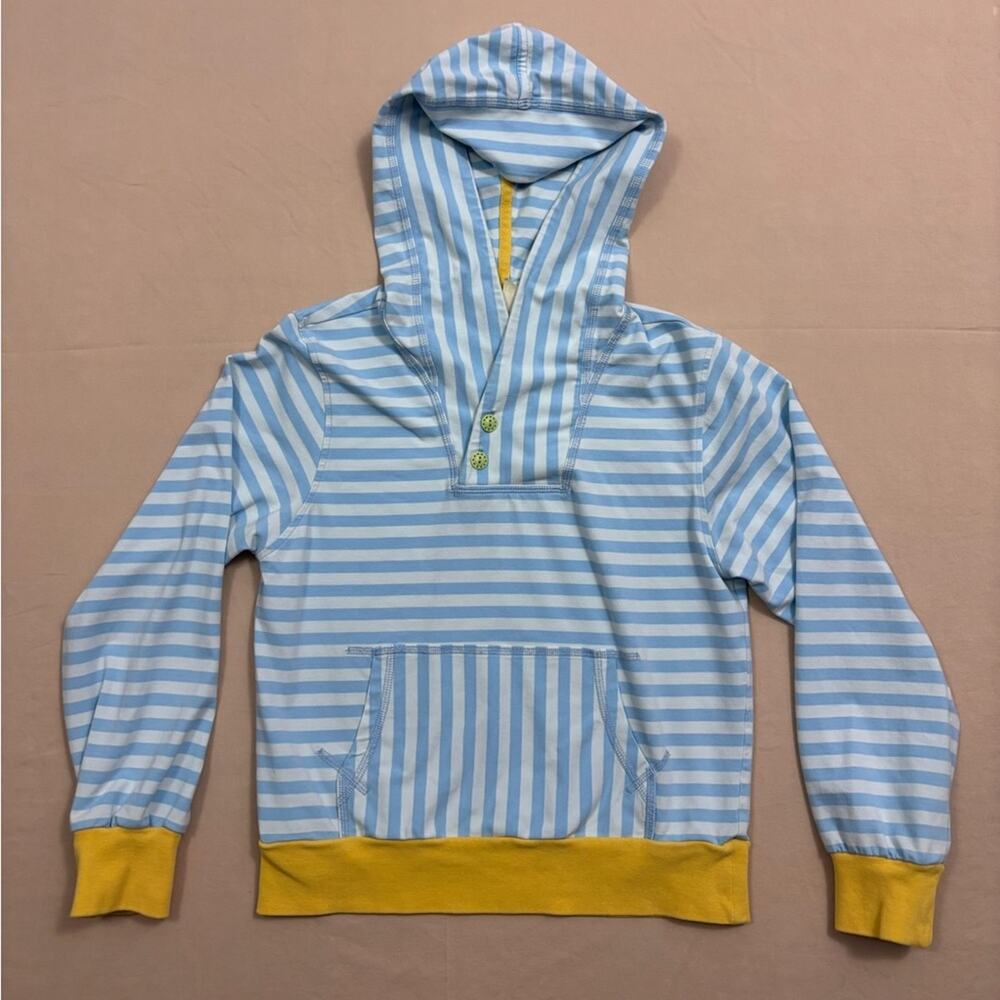 Matilda Jane Boys Blue and Yellow Striped Hoodie Size 8
